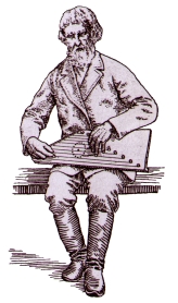 Беларускі гусляр. Малюнак Л. Прывалава, 1928